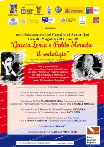 Evento “Garcia Lorca e Pablo Neruda: il sodalizio”