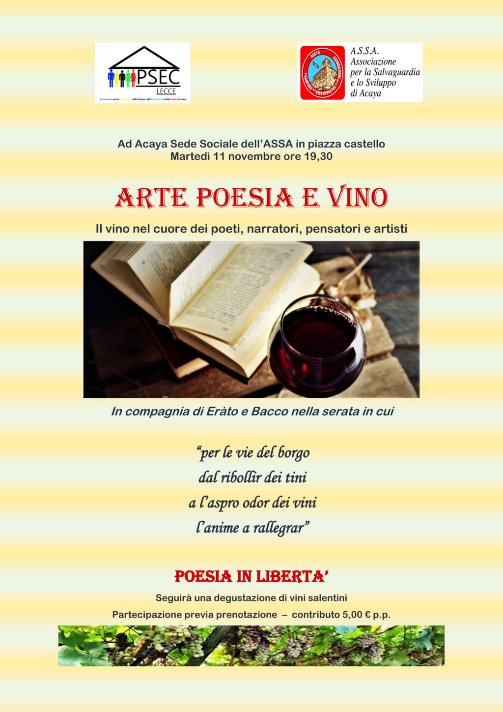 Evento Arte poesia e vino
