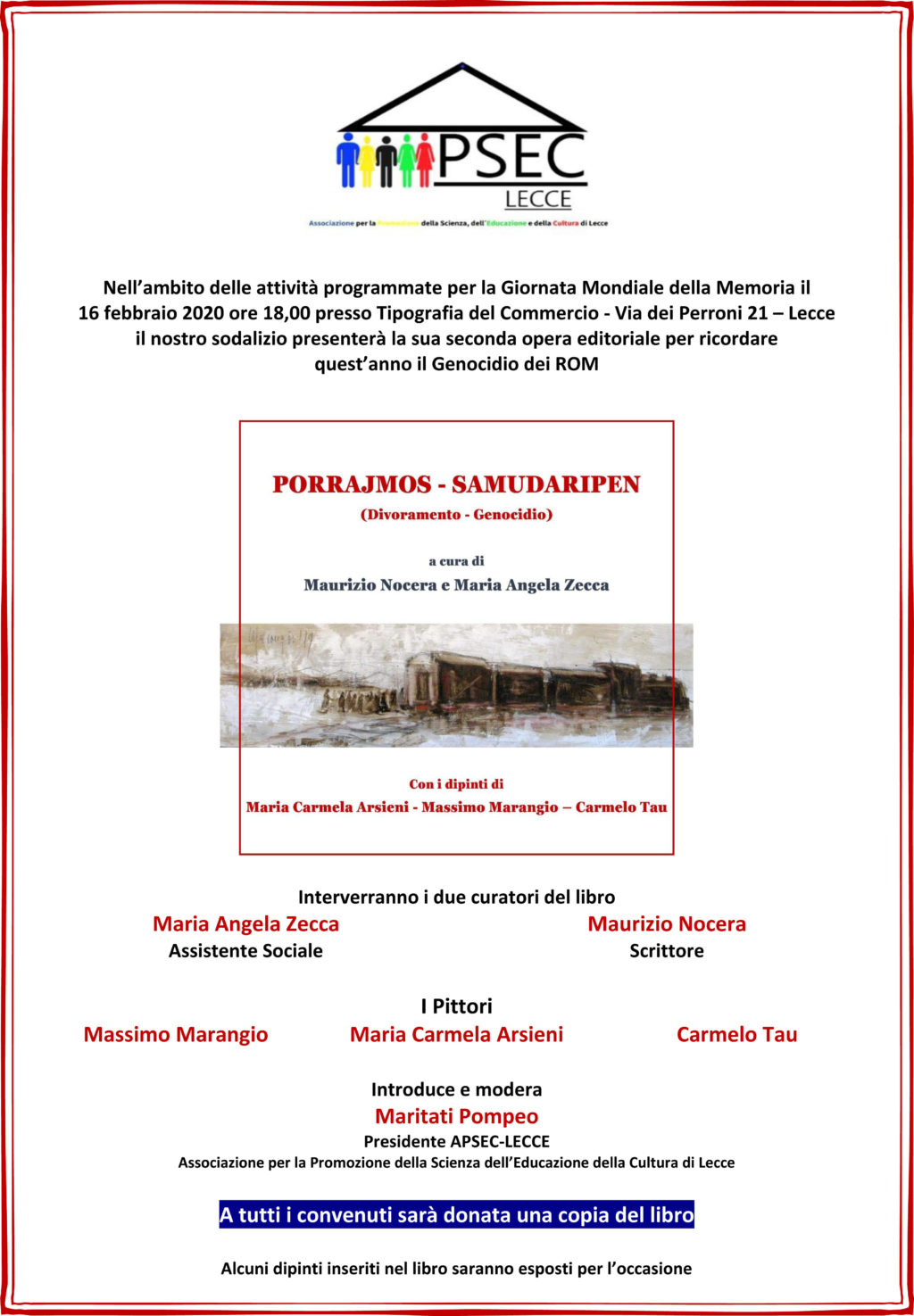 Manifesto presentazione libro sul genocidio dei Rom