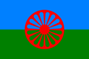 La bandiera internazionale del Popolo Rom