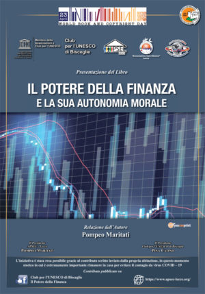 23 aprile 2020 - Giornata Mondiale del Libro Presentazione del Libro di Maritati Pompeo Il Potere della Finanza