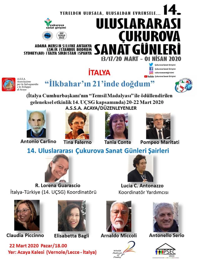 Manifesto Giornata Mondiale Poesia tra Salento e Turchia