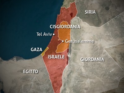 Territori israeliani e territori palestinesi.
