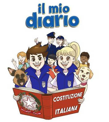 disegno di bambini che leggono il libro della costituzione italiana