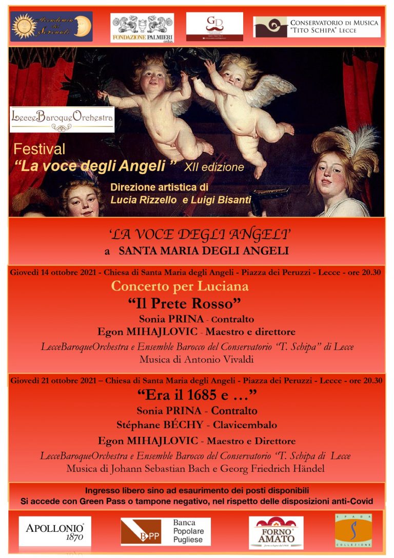 Il Festival di musica barocca "La voce degli Angeli", quest'anno giunto alla sua XII edizione