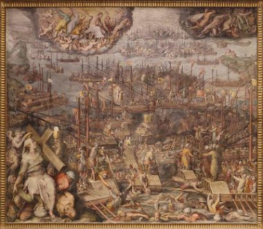 Battaglia di Lepanto dipinta da Giorgio Vasari