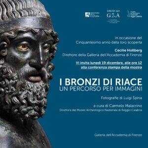 locandina conferenza stampa I bronzi di Riace a Firenze