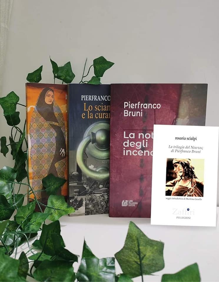 copertine dei tre libri di Pierfranco Bruni sulla trilogia del Nostos