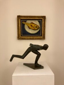 David Petrovič Šterenberg, Fish, olio su legno, 25,10x32,90 cm, 1918
Dorothea Charol, Speed skater, bronzo, h 28,5 cm, 1920