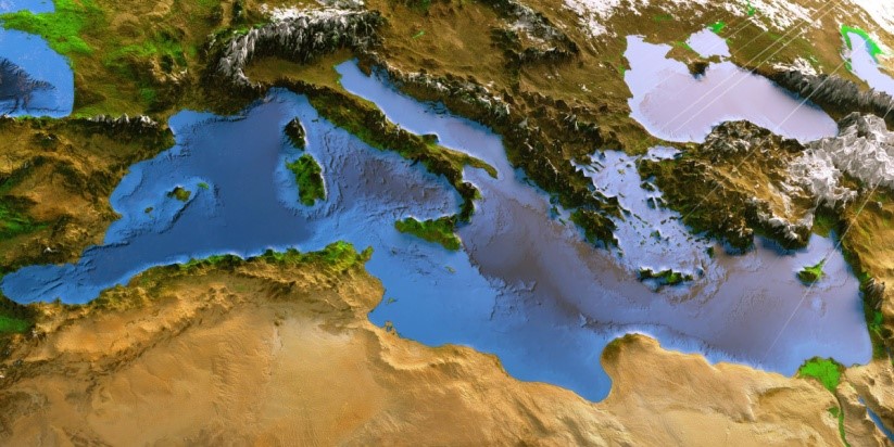 mar Mediterraneo cartina geografica