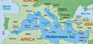 cartina mar mediterraneo