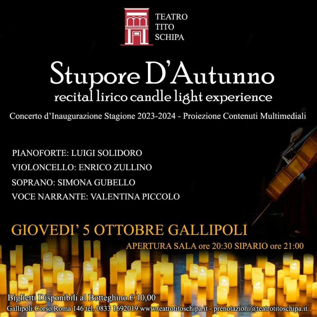 locandina concerto candlelight a Gallipoli