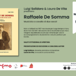 locandina della presentazione della monografia sul compositore gallipolino Raffaele De Somma di Laura De Vita e Luigi Solidoro