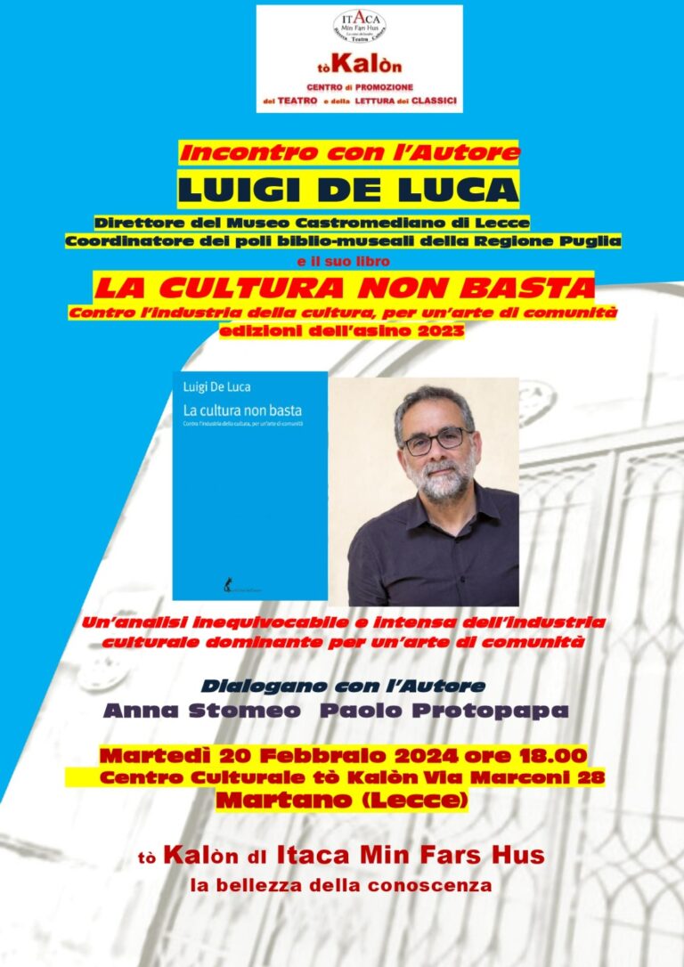Locandina evento Luigi De Luca